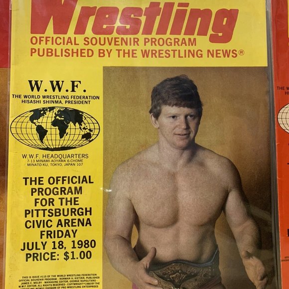 3 Major League Wrestling PROGRAM  WWF 1980 BRUNO SAMMARTINO & Captain Lou Albano - Picture 3 of 5